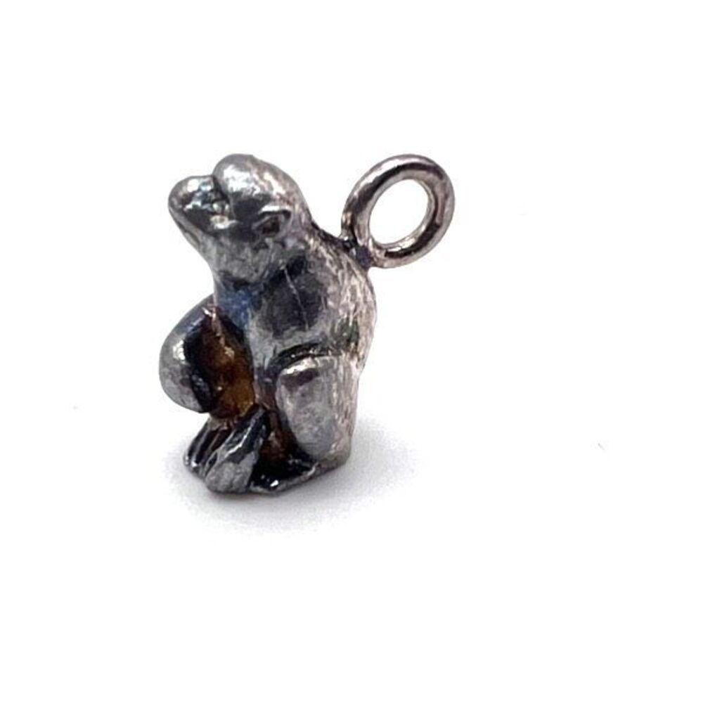Vintage Women's Monkey 3D Sterling Silver Bracelet Charm Necklace Pendant - Picture 2 of 10